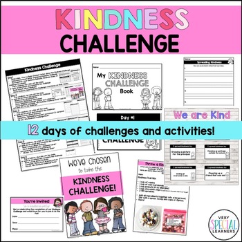 12 Day Kindness Challenge by Very Special Learners | TpT