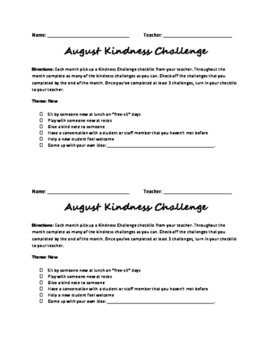 Preview of Kindness Challenge