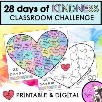 Kindness Challenge - 28 days of Kindness by bonjour bijou | TpT
