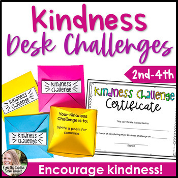 Kindness Challenge Classroom Lesson Desk Activity | TPT