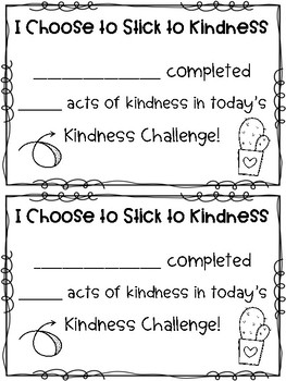 Kindness Challenge Freebie by Teaching With Coffee and Mascara | TPT