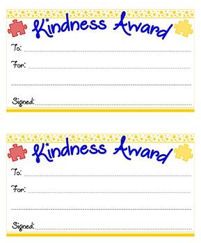 Kindness Challenge : List, Chart, Cards, & Awards : Be Kind in the ...