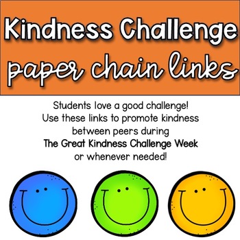 Preview of Kindness Challenge Editable Paper Chain Links