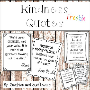 Kindness Challenge Posters by Sunshine and Sunflowers | TpT