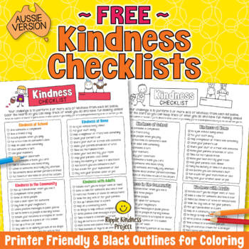FREE Kindness Checklist - Printable Character Building Activity for ...