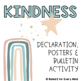 Kindness Class Poster Bulletin and Quilt Editable Kindness