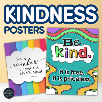 Preview of Kindness Posters - Positive Attitude Posters - Kindness in the Classroom Posters