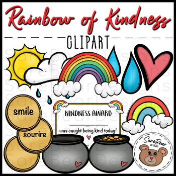 Preview of Kindness Clipart in English and French