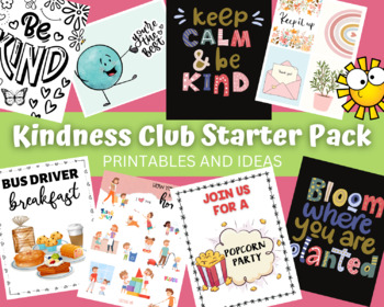 Preview of Kindness Club Starter Pack | Ideas and Printables |