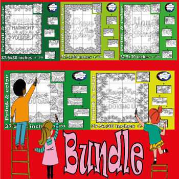 Preview of Kindness Collaborative Poster - Be Kind - Fun Classroom Kindness Day Bundle