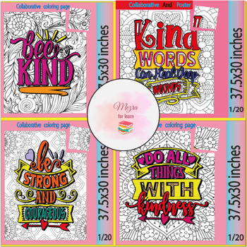 Preview of Kindness Collaborative Project Poster | Be Kind - Classroom - Activities Bundle