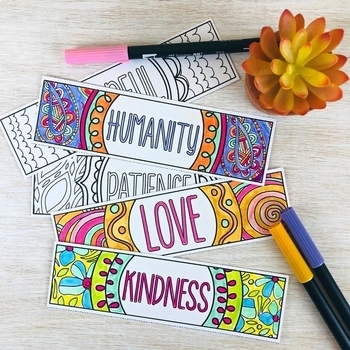 Kindness Coloring Bookmarks | Kindness Bookmarks to Color ...