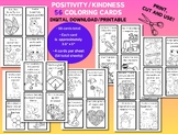 Kindness Coloring Cards, Social Emotional Learning, Colori