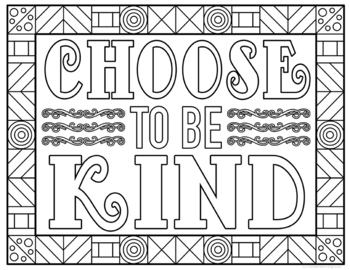 Kindness Coloring Pages by The Brighter Rewriter | TpT