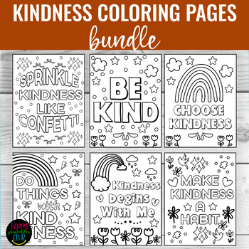 Preview of Kindness Coloring Pages Bundle I Kindness Coloring Sheets Bundle I Coloring Page