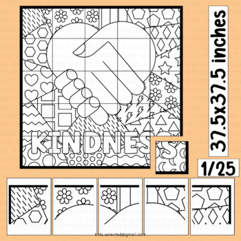 Block poster Spring - coloring page for 25 people - Yoors