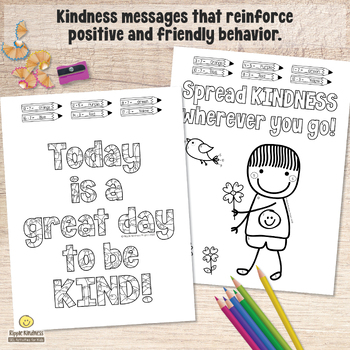 KINDNESS COLORING PAGES Color by Number Kindness Activities - Distance