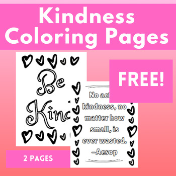 Preview of Kindness Coloring Pages | February Craft  | Valentine's Day Coloring Sheets