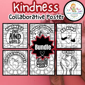 Kindness Coloring Pages SEVEN Collaborative Poster BUNDLE Activities Board