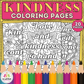 Preview of Kindness Coloring Pages with Mindfulness Mandalas | Random Acts of Kindness