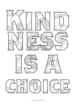 Kindness Colouring Pages By Mindfulnessteacher 