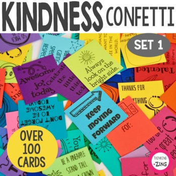 Preview of Kindness Confetti® Cards- Kindness Activity - Positive Messages for Students
