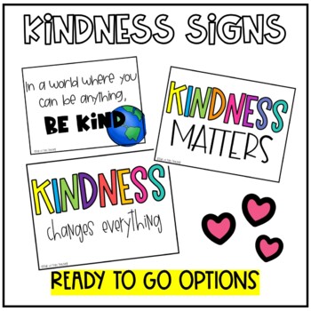 Kindness Craft Bulletin Board Signs by Side of Fries Teaching | TPT