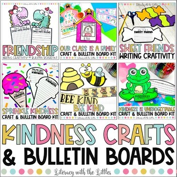 Preview of Kindness Activities Writing Crafts & Bulletin Board Kit Bundle | Friendship