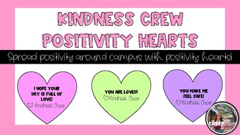 Preview of Kindness Crew Positivity Hearts