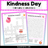 Kindness Day Crossword & Word Search Vocabulary 3-5 Kindne