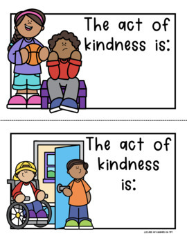 Kindness Day Week Challenge for Kindergarten & First Character Building