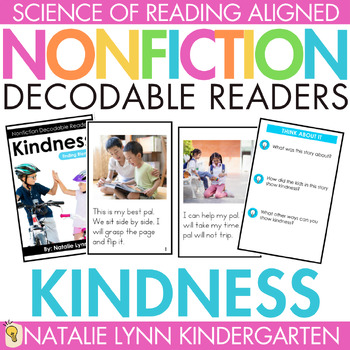 Preview of Kindness Differentiated Nonfiction Decodable Readers Valentine Decodables Books