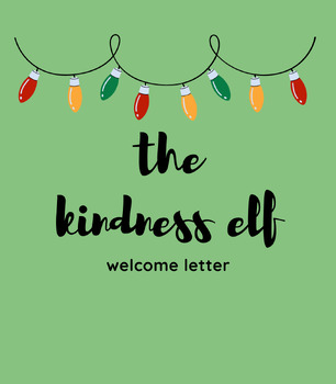 Preview of Kindness Elf Welcome Letter