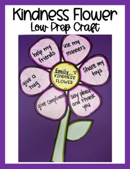 Preview of Kindness Flower Craft | SEL Activity | Kindness Week