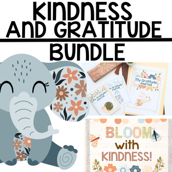 Preview of Kindness Bundle - Gratitude Journal,  Kindness Challenge - Compliment Cards