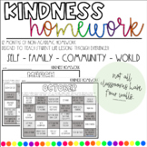 Kindness Homework- Non Academic, Life Lessons (Distant Learning)