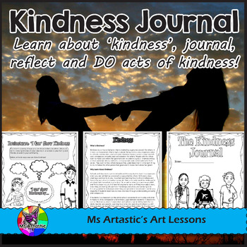 Preview of Kindness Journal: Journal, Reflect, Worksheets & Activities for Friendship