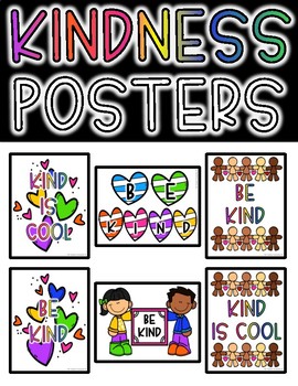 Be Kind, Kind Is Cool, Kindness Posters by Everyday With Ms K | TPT