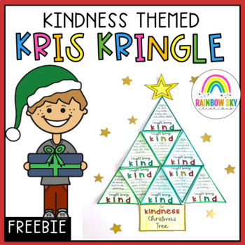 Preview of Kindness Kris Kringle Christmas Tree Activity - Free Download