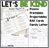 Kindness Lessons and Activities Unit | Poems Sorts Random 