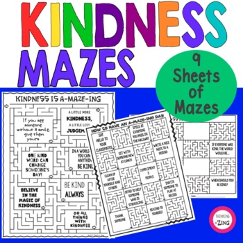 Preview of Kindness Mazes - Kindness Activities - Free Kindness Week Activity