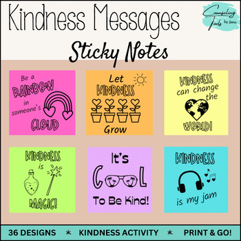 Preview of Kindness Messages Sticky Notes - Kindness Week, RAK