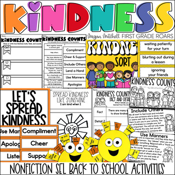 Preview of Kindness Nonfiction Text Unit Back to School SEL Activities