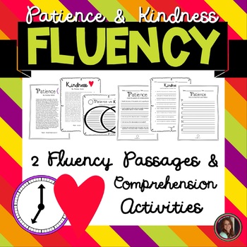 Preview of Kindness & Patience Fluency Passages and Comprehension Activities {Grade 6}