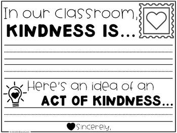 Kindness Postcard Template Freebie by Kindershenanigans | TPT