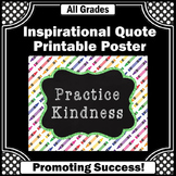 Kindness Poster Crayon Themed Inspirational Quote Motivati