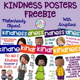 8 Kindness Posters FREEBIE with Scripture Bible Verses