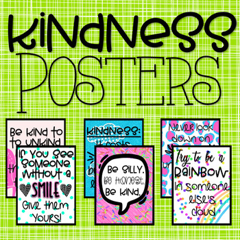 Kindness Poster Set by The Sweet Flamingo | TPT