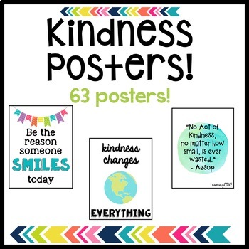 Kindness Posters - 63 Posters! by Learning Cove | TPT
