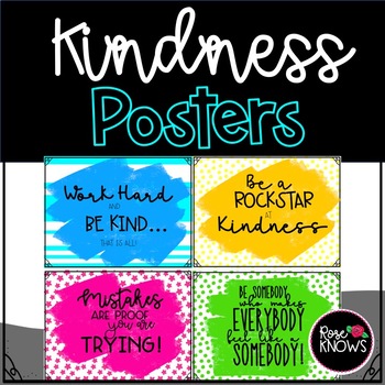 Kindness Posters by Rose Knows | TPT